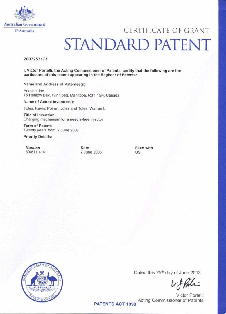 Australia Patent