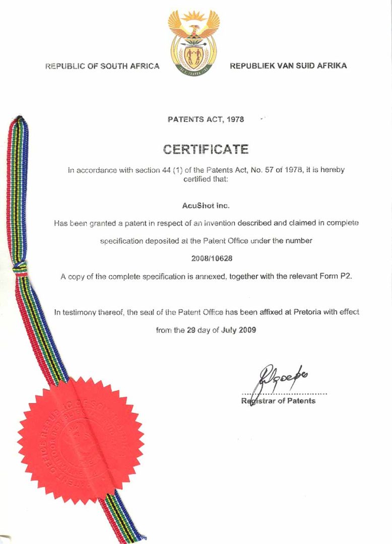 South Africa Patent