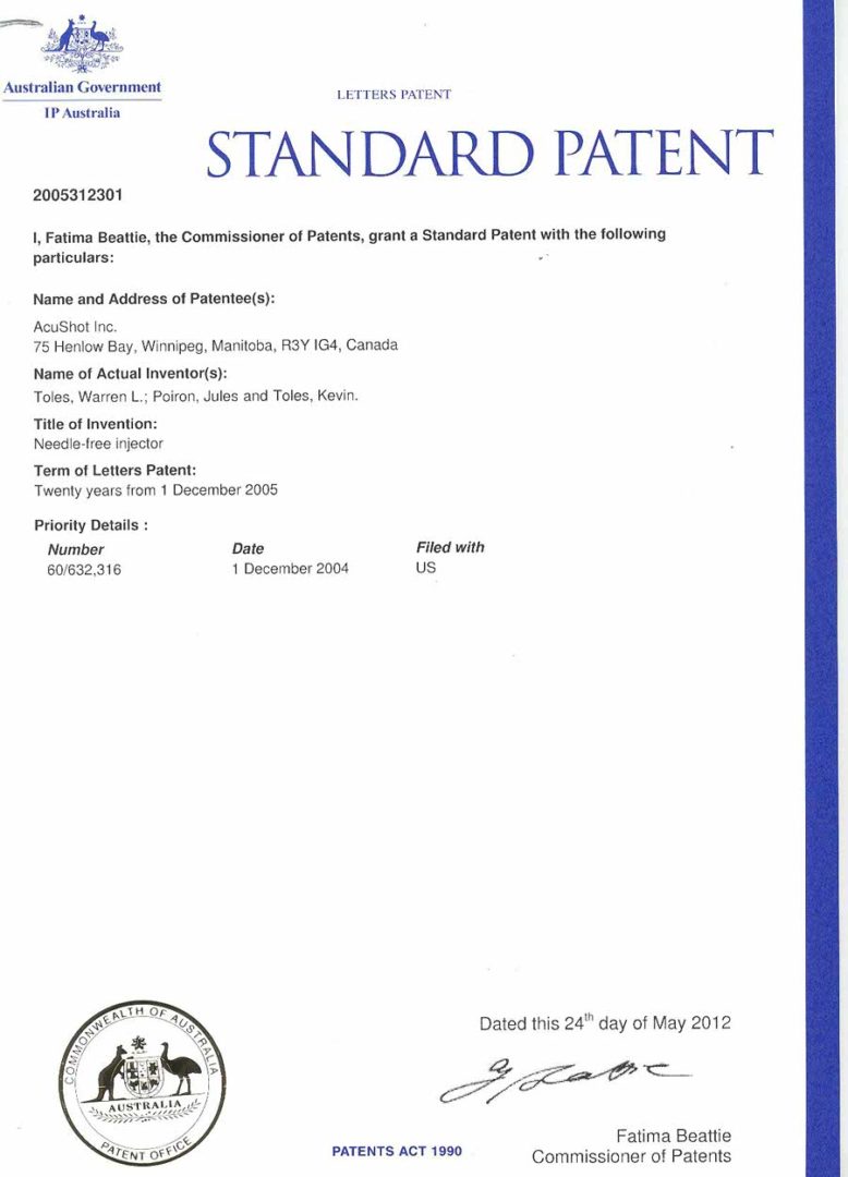 Australia Patent