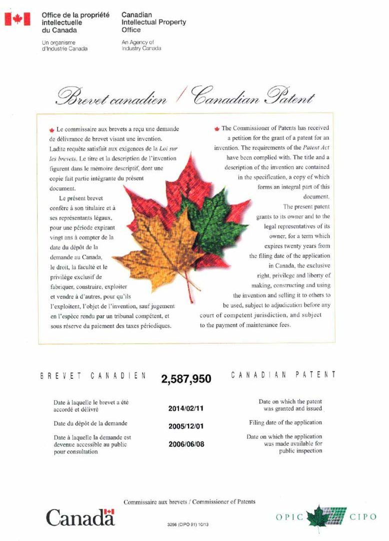 Canada Patent